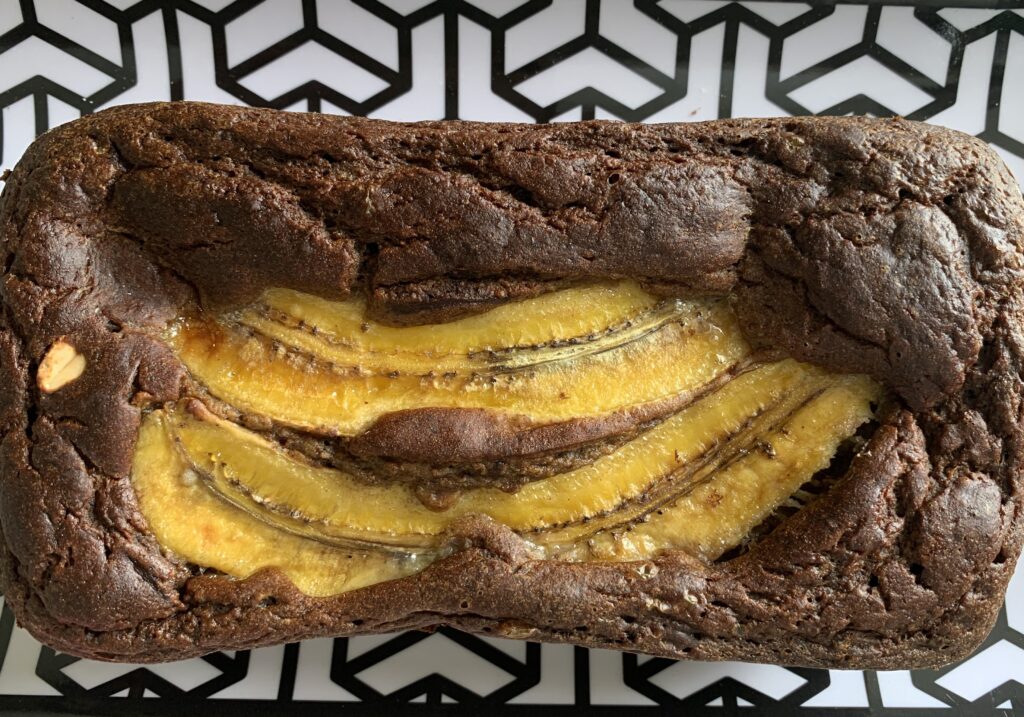 Tarta de banano y Chocolate.