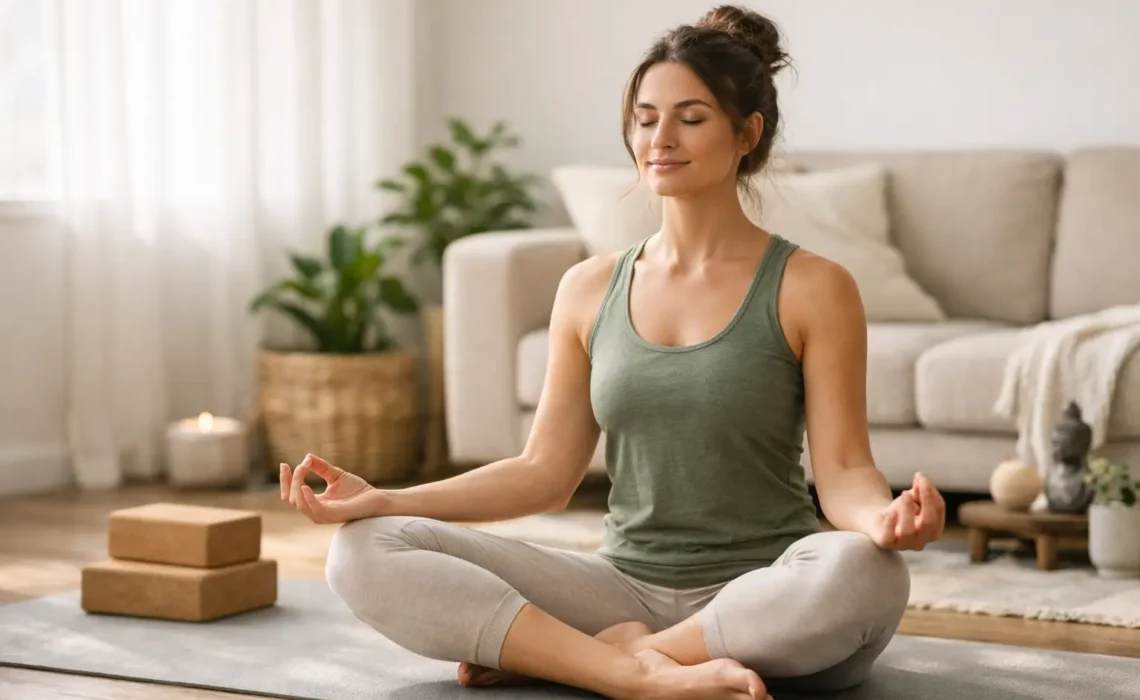 9 posturas de yoga para relajarse en casa