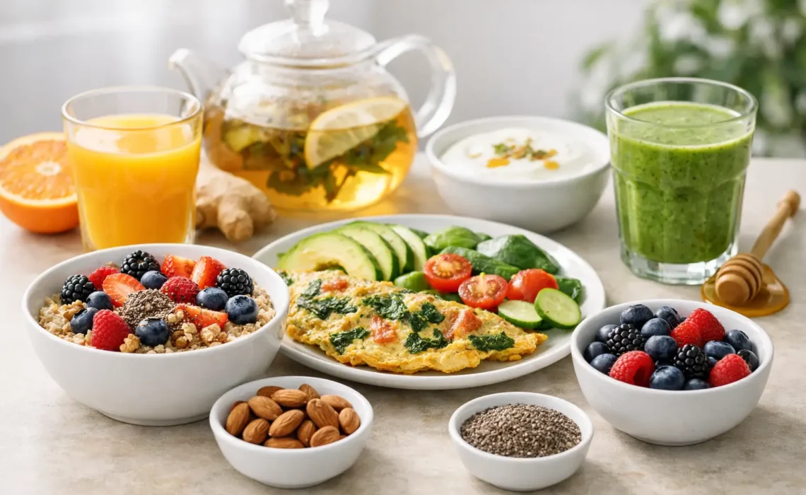Ejemplo de desayuno antiinflamatorio completo